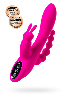 Тройной вибростимулятор JOS SPANKY, силикон, розовый, 21 см (0T-00016165)