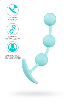 Анальная втулка ToDo by Toyfa Triplex, силикон, мятная, 15 см, d 2,5 см (УТ-00004028)
