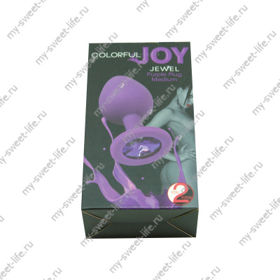 Втулка анальная с фиолетовым кристаллом Colorful Joy (5171600000)