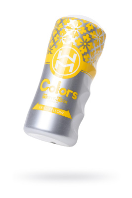 Мастурбатор нереалистичный MensMax Colors Frill Yellow, TPE, белый, 15 см (0T-00013572)