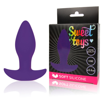 ВТУЛКА АНАЛЬНАЯ С ВИБРАЦИЕЙ L 85 мм D 36 мм, цвет фиолетовый (ST-40178-5)