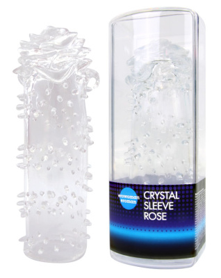 Насадка закрытая CRYSTAL SLEEVE ROSE в форме розы L - 145 мм, D - 33 мм (EE-10105)