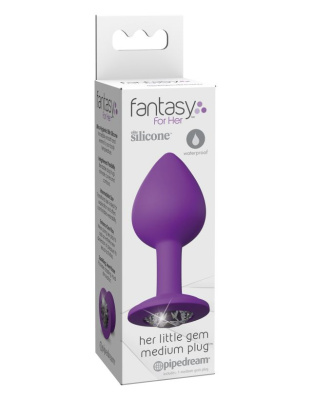 Анальная пробка со стразом среднего размера Fantasy For Her Her Little Gem Medium Plug (4950-12 PD)