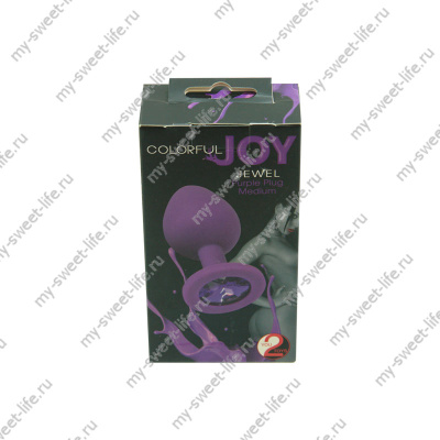 Втулка анальная с фиолетовым кристаллом Colorful Joy (5171600000)