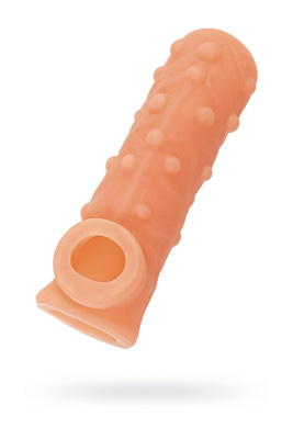 Насадка KOKOS реалистичная с дополнительной стимуляцией, TPE, телесная, 10 см (УТ-00002569)