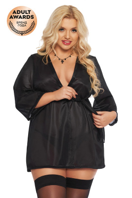 Пеньюар SoftLine Collection Ramona, черный, XL (УТ-00000400)